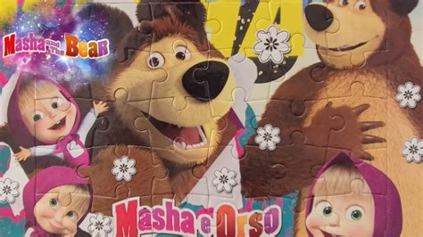 Masha And Misha Jigsaw Puzzle Masha And Bear Puzzle Пазл Маша и Медведь Youtube