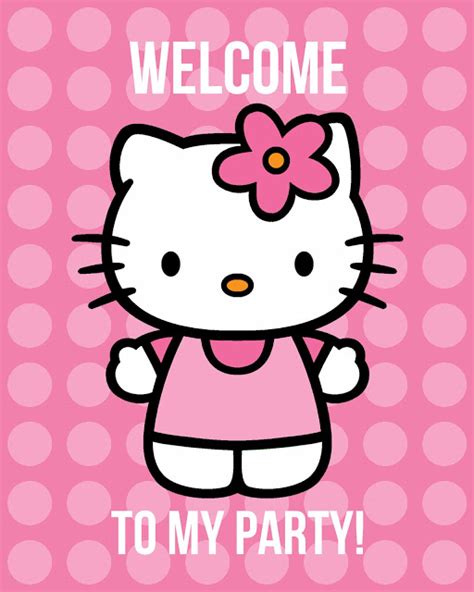 Free Printable Hello Kitty Party Poster • Free