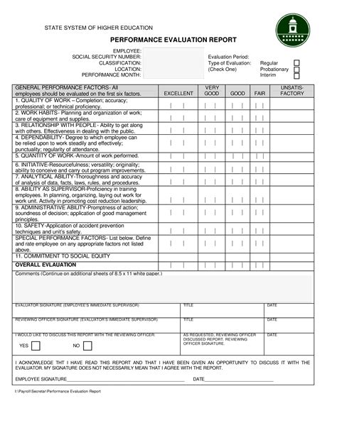 Employee Report Templates At