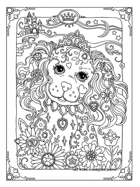 Marjorie Sarnat Dazzling Dogs Dog Coloring Book Dog Coloring Page