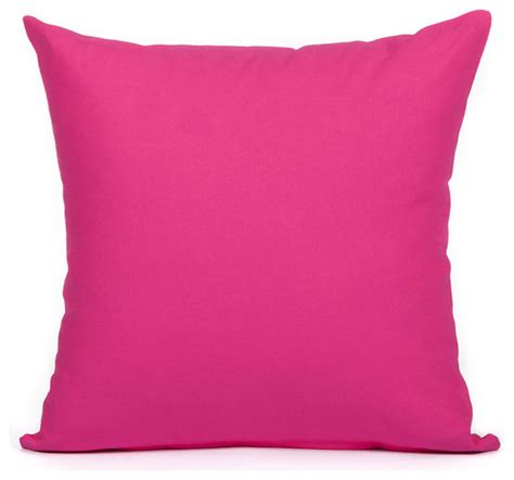 Solid Hot Pink Accent Throw Pillow Cover Contemporary Decorative