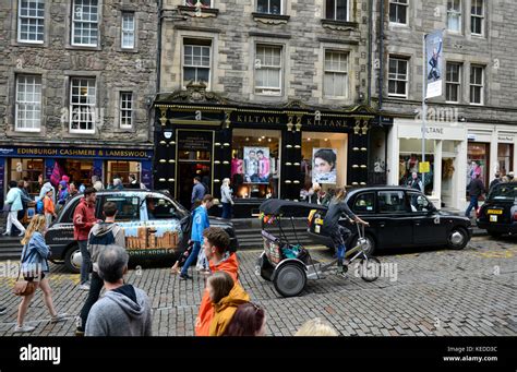 Edinburgh Scotland Royal Mile During Fringe Festival Stock Photo Alamy