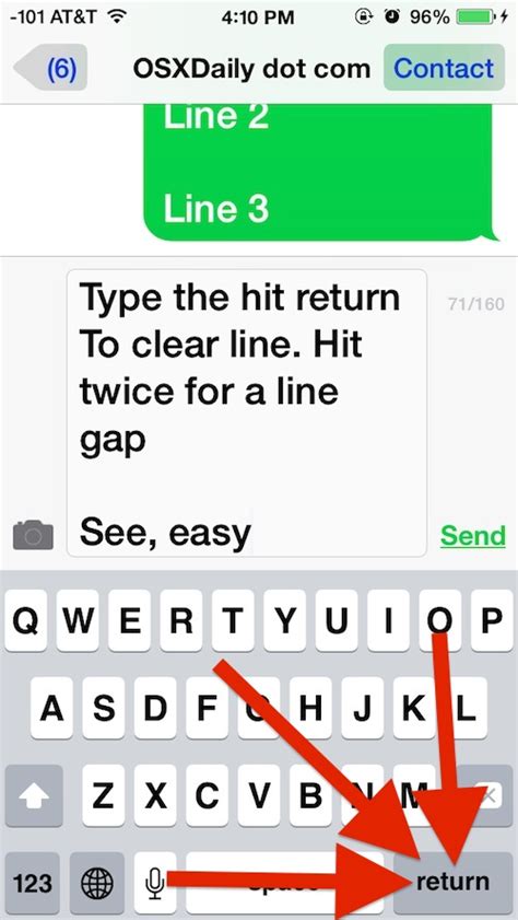 How to activate your imessage on the mac: Type Line Breaks & Enter a New Line in Messages for iOS