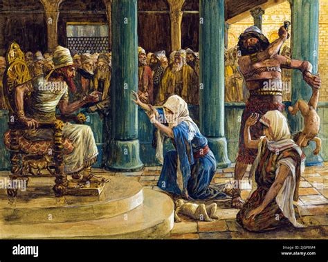 The Wisdom Of Solomon Painting In Gouache By James Tissot Stock Photo Alamy