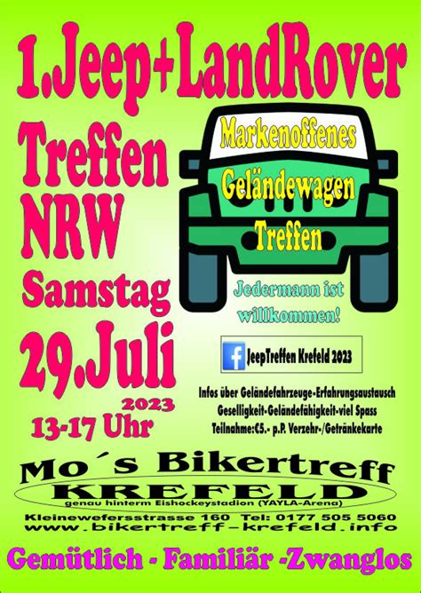 Jeep Land Rover Treffen 2023 Nrw Krefeld Date 29 July 2023