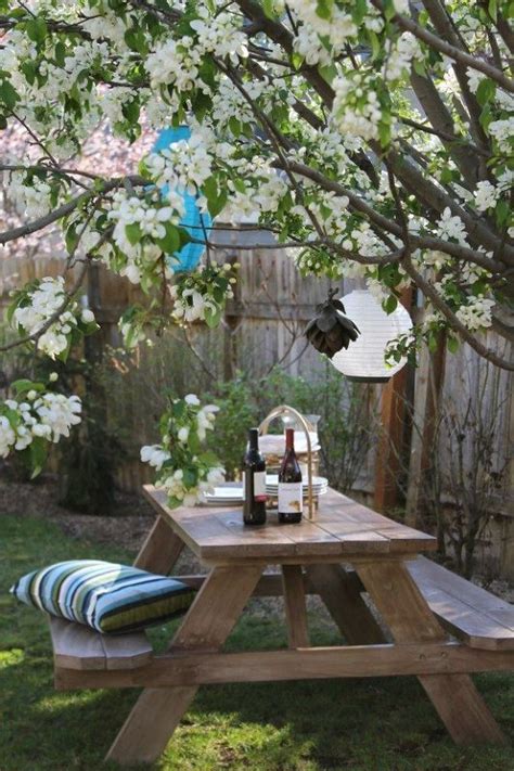 My husband crafted my ideal kids picnic table! DIY Weathered Wood Picnic Table | Painted outdoor ...