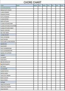 Printable Chore Chart Organize Tasks Weekly