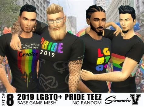 The Sims Resource Simmievlgbtq 2019 Pride Tshirts V1