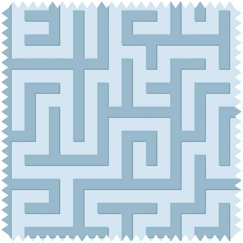 Maze Fabric Blue Mischief Monks