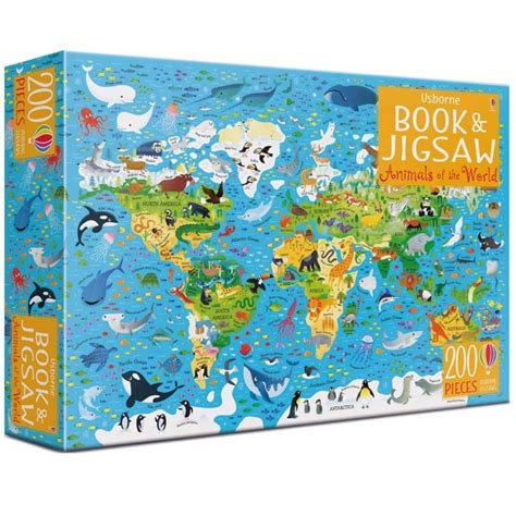 Usborne Animals Of The World Book And Jigsaw Fun Learning
