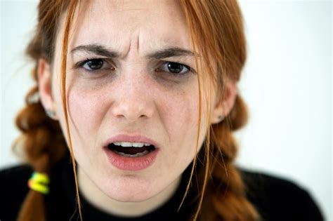 Premium Photo Close Up Portrait Of Angry Redhead Teenage Girl