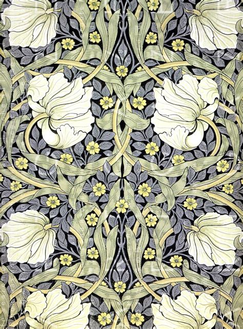 Vintage William Morris Pattern Pimpernel Flowers Digital Etsy In
