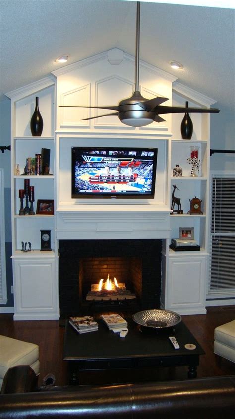 20 Built Ins Around Fireplace Vaulted Ceiling