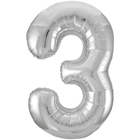 34 Silver Number Balloons Birthday Balloons Helium Etsy