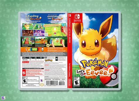 Pokemon Lets Go Eevee Replacement Cover Art Insert And Case For