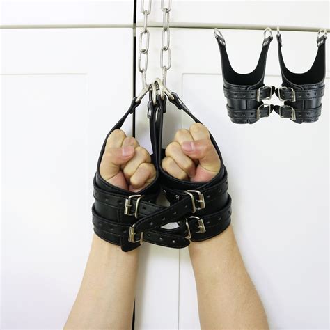 Leather Suspension Wrist Cuffs Bdsm Hanging Bondage Gear Etsy