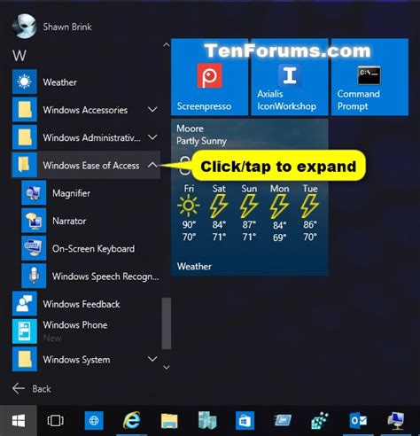 Open And Use All Apps In Start Menu In Windows 10 Tutorials