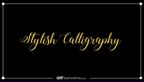 Stylish Calligraphy Font Get Font Free