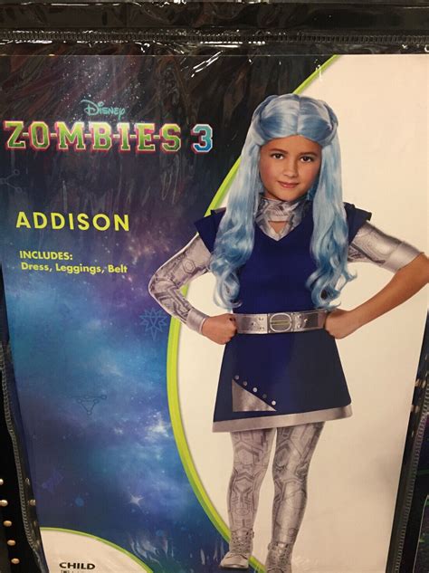 Zombies 3 Disney Deluxe Girls Addison Halloween Costume S M L Wig Not Included Ebay