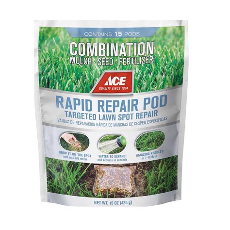 Ace Rapid Repair Pod Tall Fescue Grass Sun Or Shade Fertilizermulch