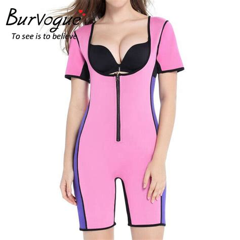 Burvogue Womens Slimming Body Shaper Neoprene Sauna Suit Sexy Bodysuit