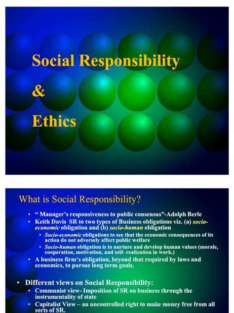 Social Responsibility And Ethics Ch 4 Pdf Corporate Social