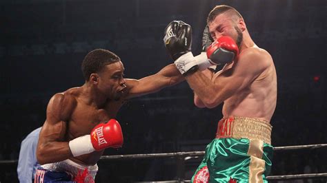 Spence jr retains title by winning every round against garcia. Errol Spence Jr. mugs a mugging Chris van Heerden in ...