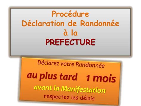 Ppt Proc Dure D Claration De Randonn E La Prefecture Powerpoint