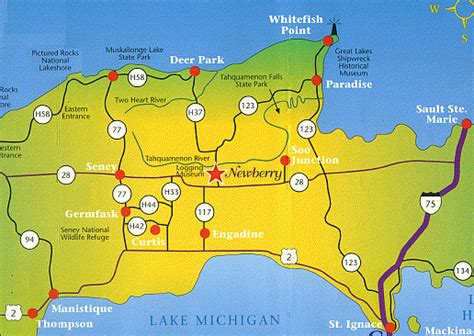 Newberry Michigan Map