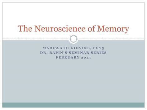 Ppt The Neuroscience Of Memory Powerpoint Presentation Free Download