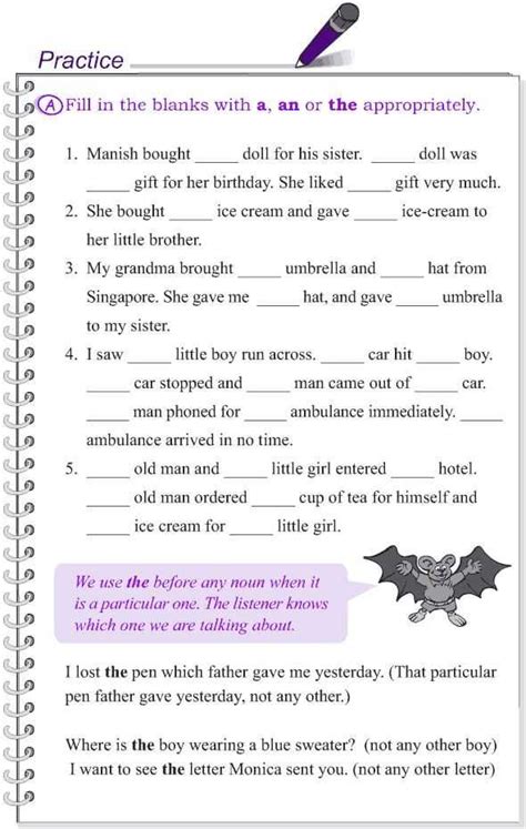 English Grammar Worksheet For Grade 4