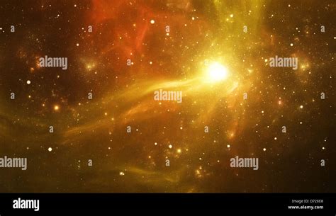 Space Galaxy Yellow Stars Background Stock Photo Alamy