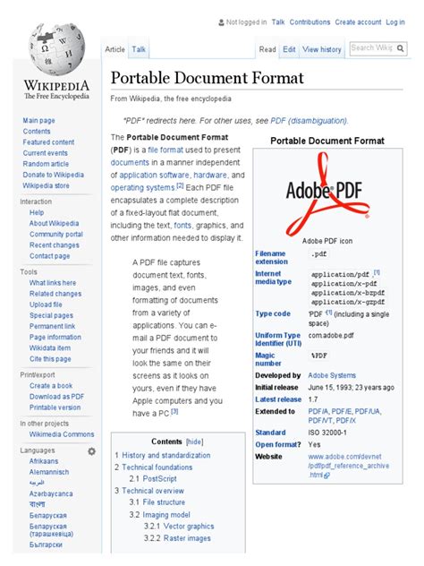 Portable Document Format Wikipedia Portable Document Format