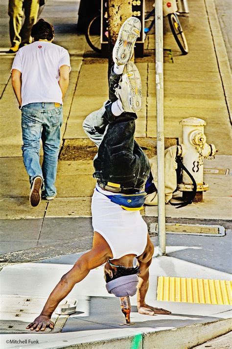 Street Performer In The Tenderloin San Francisco By Mitchell Funk In