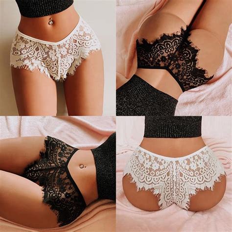 Buy Womens Sexy Breathable Low Rise Lace Hollowed Underwear Knickers Panties Briefs At