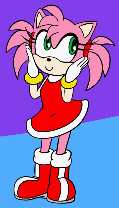 Amy With Pigtails Cute Amy The Hedgehog Amy Rose Sonic Fan Art