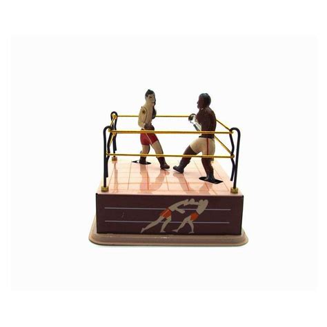 Classic Vintage Clockwork Wind Up Boxing Ring Boxers Children Kids Tin