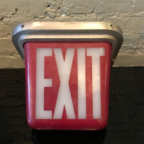 Vintage Flush Mount Exit Light Sign Cityfoundry