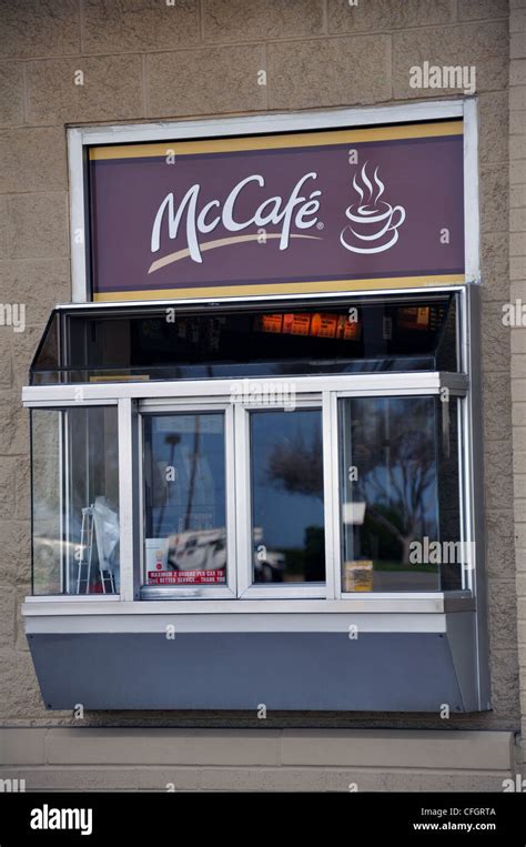 Mccafe Mcdonalds Drive Thru Window Usa Stock Photo Alamy