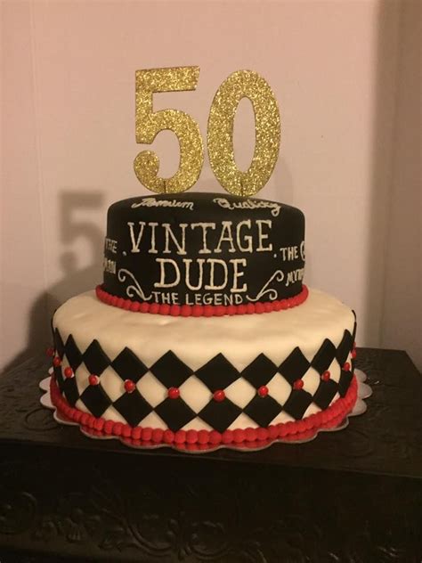 These days life begins at 50, so if a loved one or special friend is ready to hit the mark, why not celebrate the occasion with a lively 50th birthday. Aged 50 Years Cake: The man, the myth, the legend | Old ...