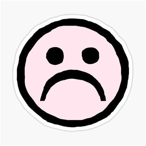 Sad Face Emoji Stickers Redbubble