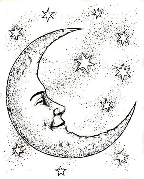 Sun And Moon Drawings Moon Drawing Moon Art
