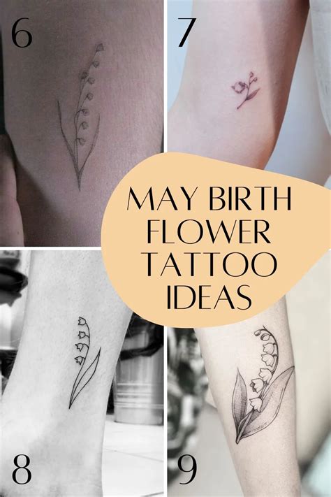 May Birth Flower Tattoo Ideas Lily Of The Valley Tattooglee Birth