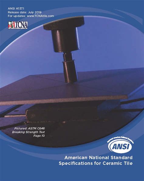 Ansi A1371 2019 American National Standard Specifications For Ceramic
