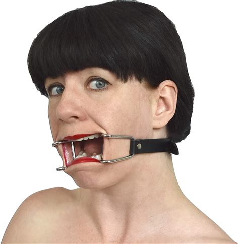 Lockable Fetish Mouth Spreader With Metal Hook Bondage Mouth Lock For A Wide Open Mouth