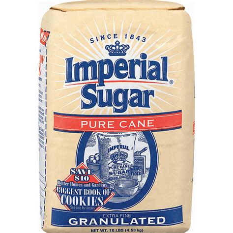 Imperial Sugar Granulated Pure Cane Sugar 10 Lb Grocery Edwards