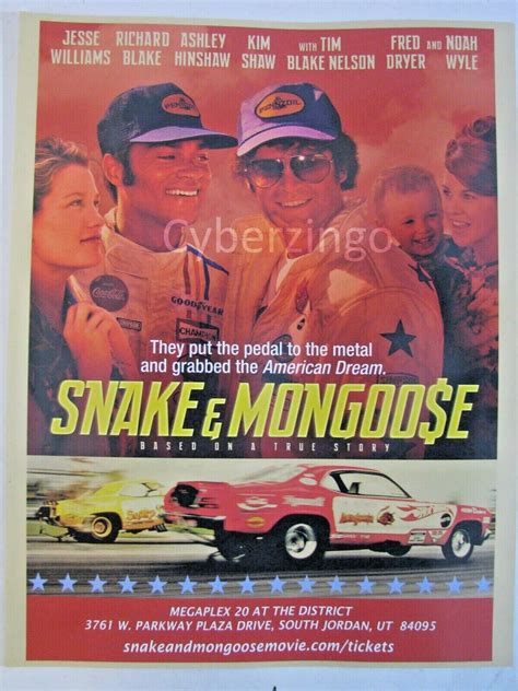 Snake And Mongoose Movie Print 8 12 X 11 Tom Mcewen Don Prudhomme