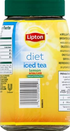 Lipton Lemon Decaffeinated Diet Iced Tea Mix 3 Oz Kroger