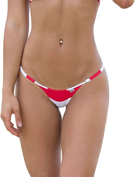 Wicked Weasel Sexy Sailor Stripe Cheeky Brazilian Bikini Bottom 211 Womens Swimsuits