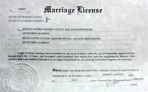 joe my god jmg readers get marriage license from pennsylvania s montgomery county